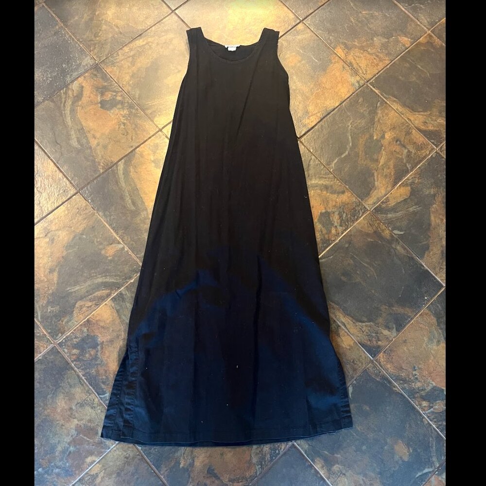 Maxi Vintage Black Cotton Dress